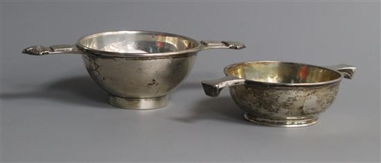 A Victorian Scottish silver quaich, John Muirhead & Son, Glasgow, 1882 and one other with coronet handles